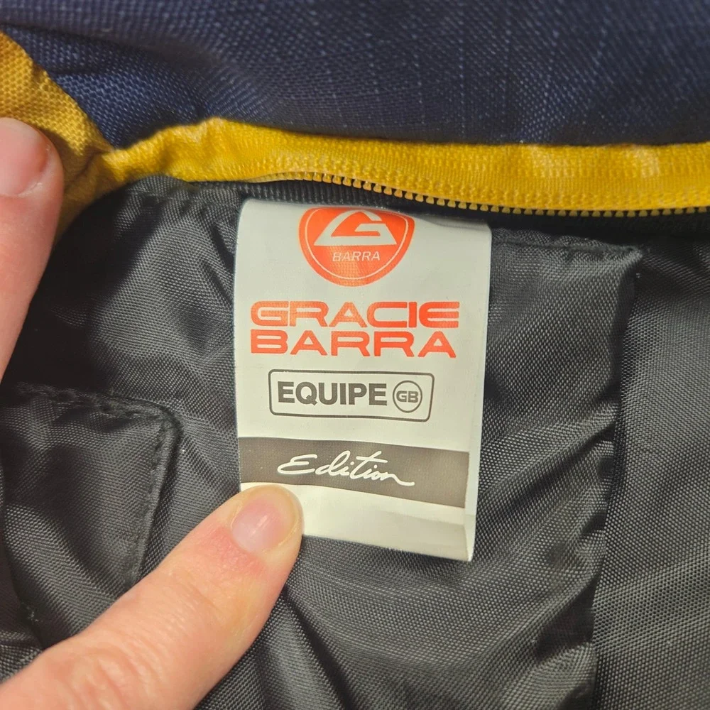 Gracie Barra Lutador Equipe GB Jiu-Jitsu Backpack Navy Gold Brazil Gear Bag - Picture 10 of 13